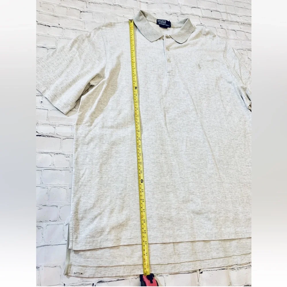 Polo Ralph Lauren Men's Size XL Golf Fit Polo Shirt Pima Cotton Beige Casual